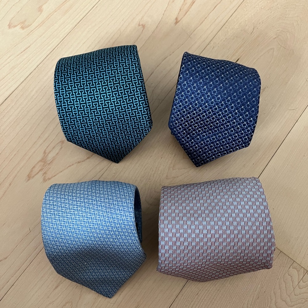 4 ties (3 Hermes, 1 Ferrogamo)